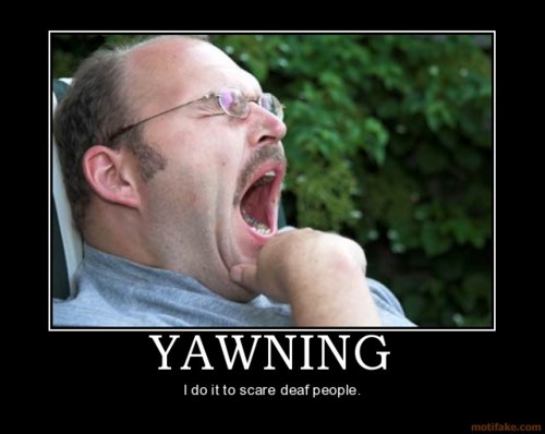 Yawning person